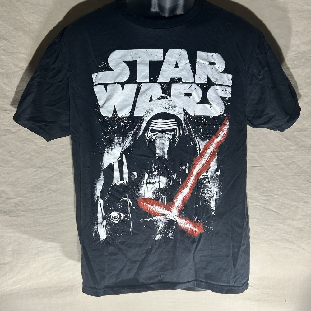 Star Wars Kylo Ren Lightsaber Graphic T-Shirt Black Large